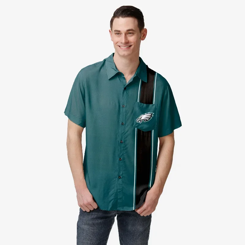 Philadelphia Eagles Bowling Stripe Button Up Shirt