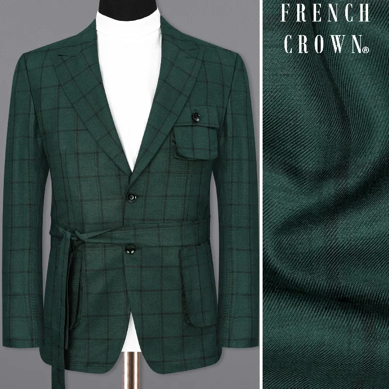 Plantation Green Windowpane Sports Blazer