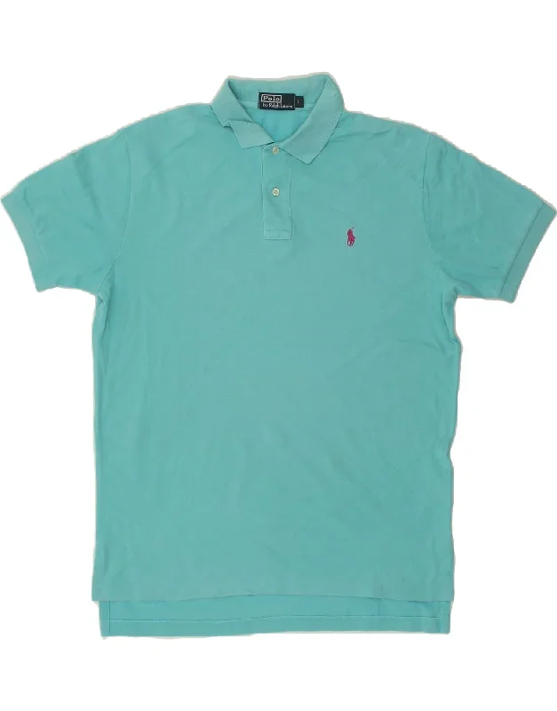 POLO RALPH LAUREN Mens Polo Shirt Large Blue Cotton