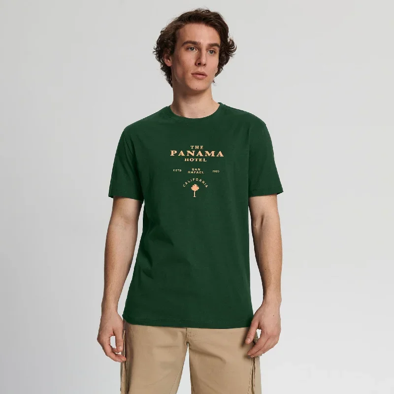 Polo Republica Men's Panama Hotel Printed Crew Neck Tee Shirt