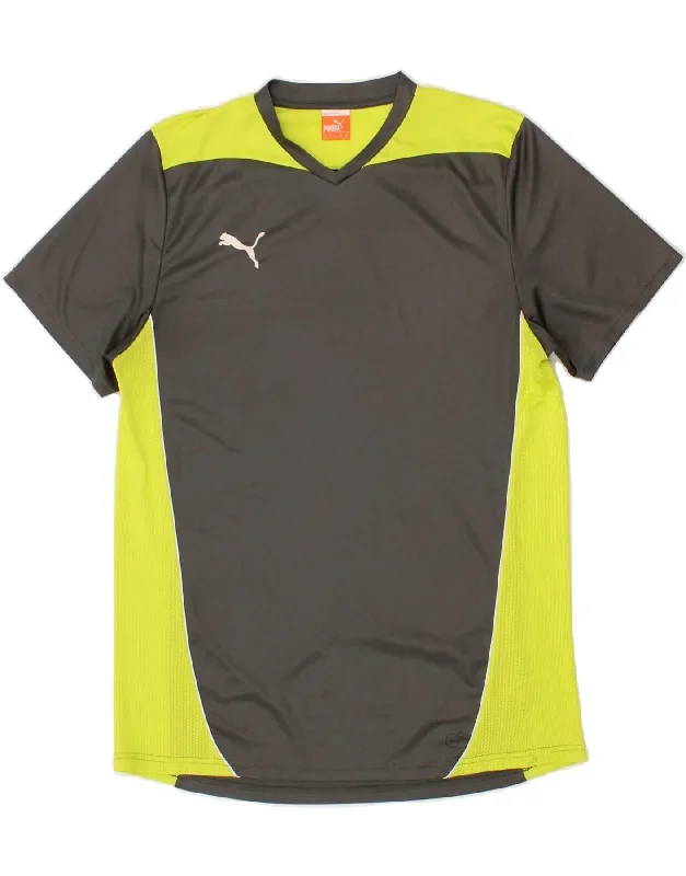 PUMA Mens T-Shirt Top XL Grey Colourblock