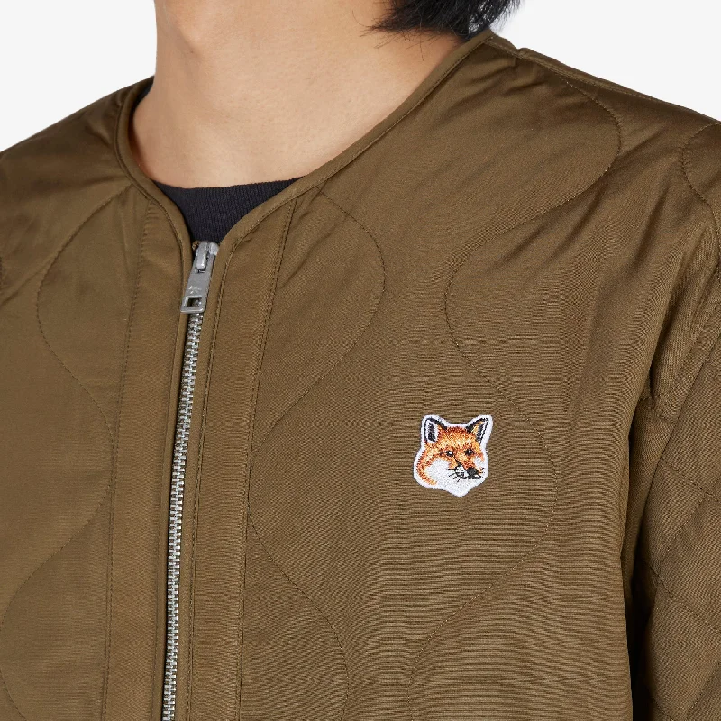 quilted-blouson-in-nylon-with-institutional-fox-head-khaki