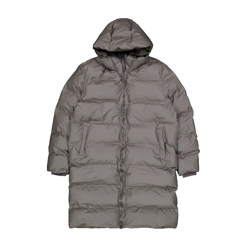 Rains Alta Long Puffer Jacket W3t4 97 Metallic