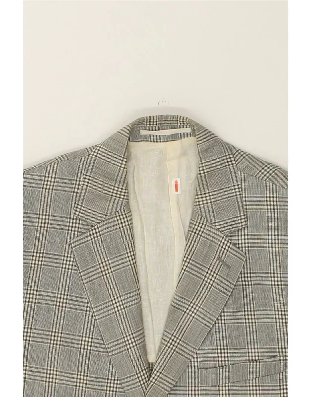 reiss-mens-3-button-blazer-jacket-uk-38-medium-grey-check-linen