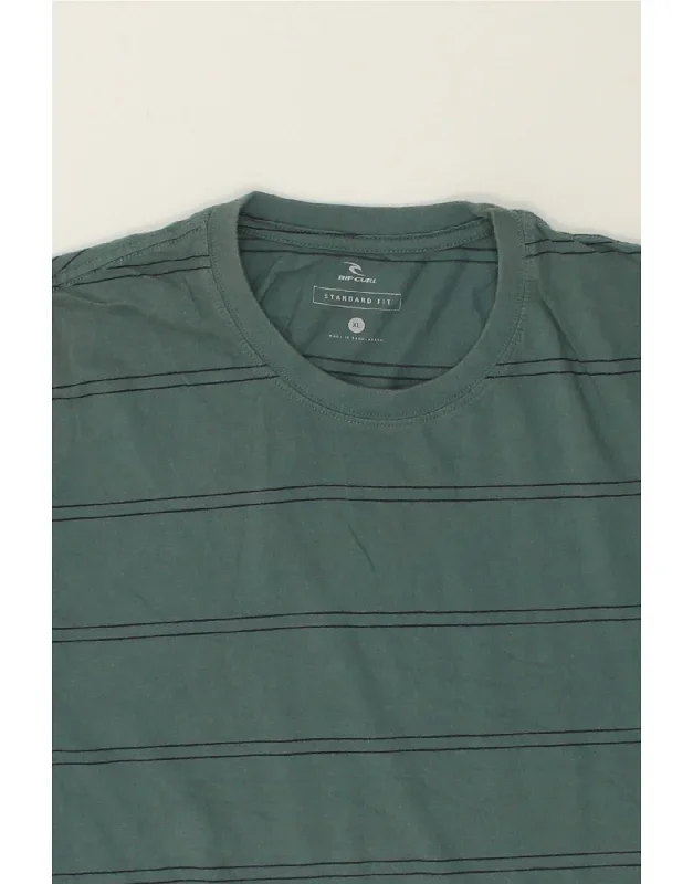 rip-curl-mens-slim-t-shirt-top-xl-green-striped-cotton