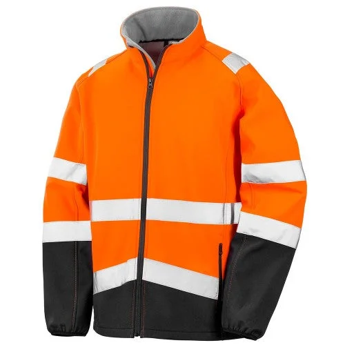 SAFE-GUARD by Result Mens Printable Safety Soft Shell Jacket