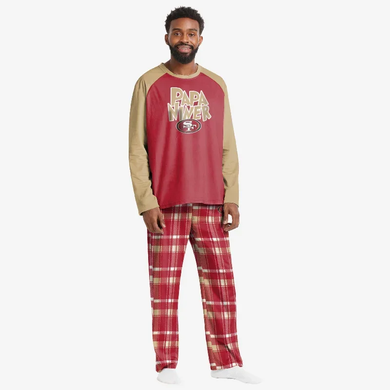 San Francisco 49ers Mens Plaid Family Holiday Pajamas