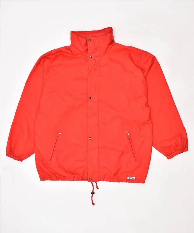 SAUVAGE Mens Windbreaker Jacket UK 44 2XL Red