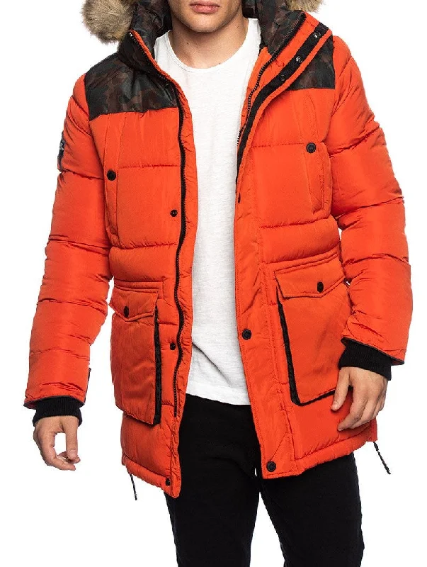 SD EXPLORER PARKA IN BOLD ORANGE