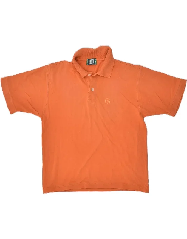 SERGIO TACCHINI Mens Polo Shirt Medium Orange Cotton