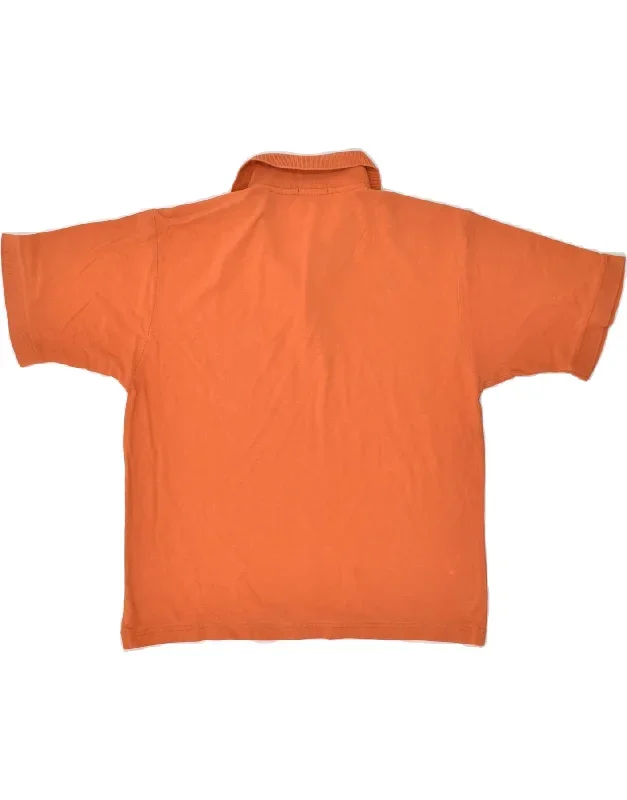 sergio-tacchini-mens-polo-shirt-medium-orange-cotton