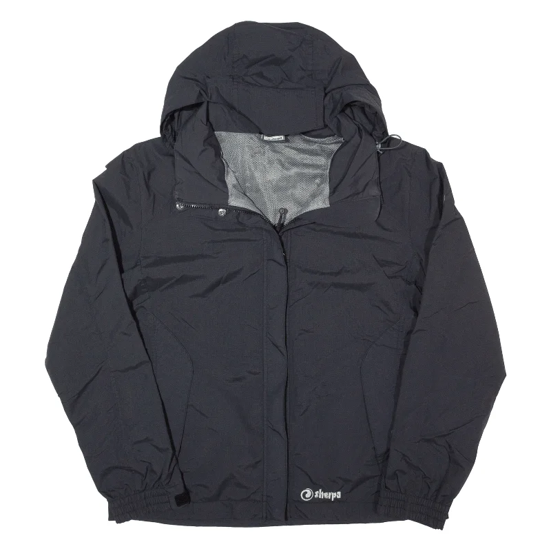 SHERPA Mens Shell Jacket Black Hooded L