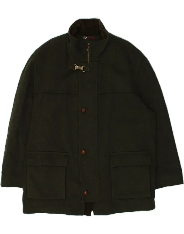 STEINBOCK Mens Overcoat UK 46 3XL Green