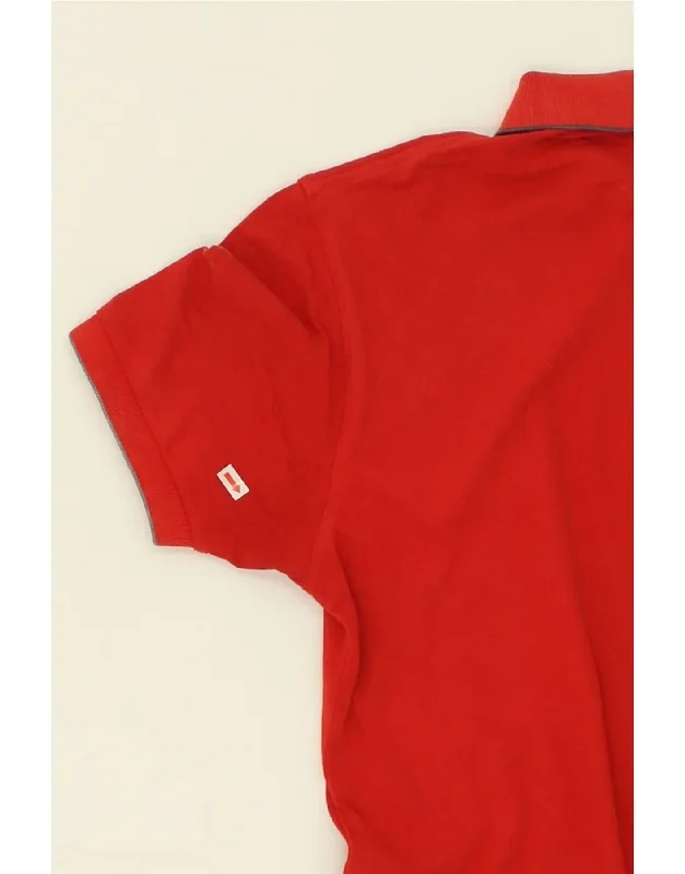 sun68-mens-polo-shirt-large-red-cotton