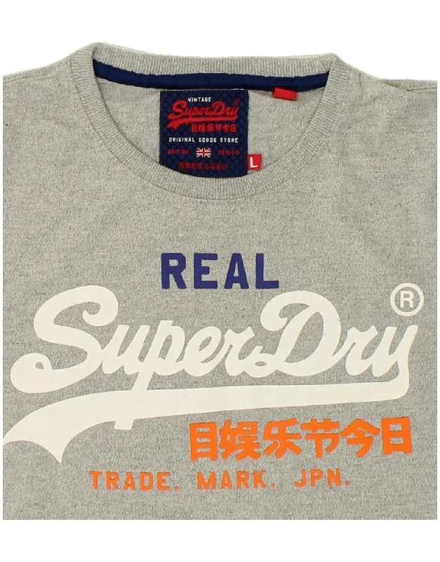 superdry-mens-graphic-t-shirt-top-large-grey-cotton-8