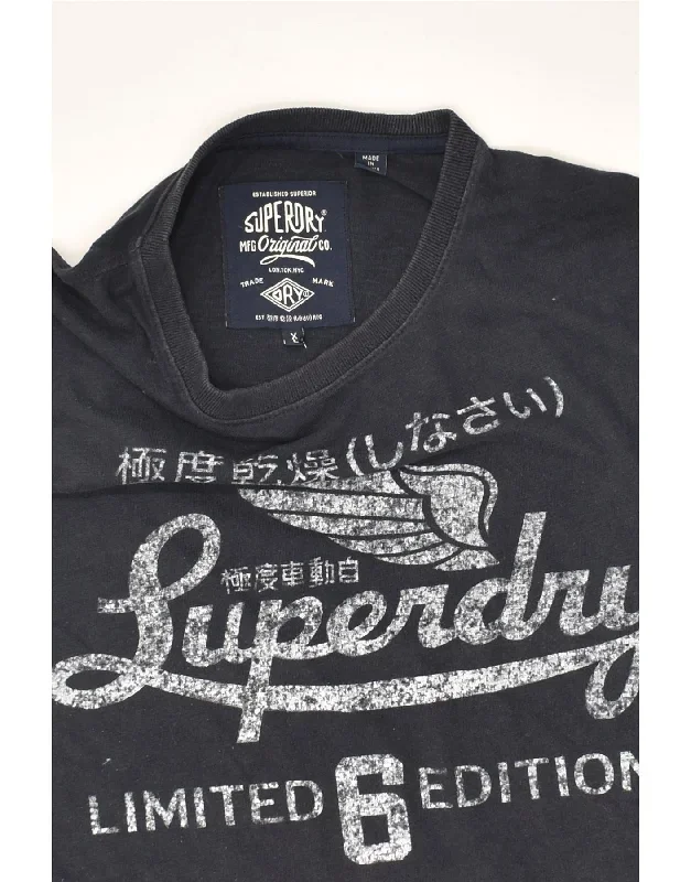 superdry-mens-graphic-t-shirt-top-xl-navy-blue-cotton