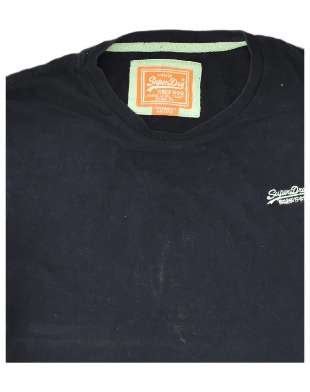 superdry-mens-t-shirt-top-large-navy-blue-cotton-9