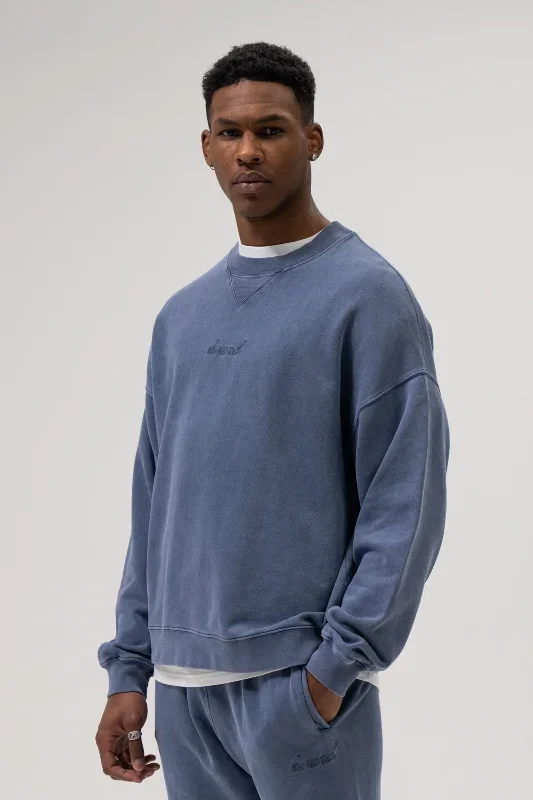 SUSTAIN WASHED BLUE SWEATER