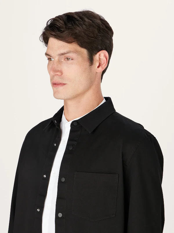 the-24-overshirt-black-stretch-cotton