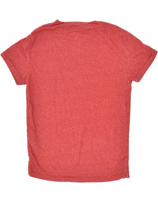 tommy-hilfiger-mens-regular-fit-t-shirt-top-xs-red-flecked-cotton