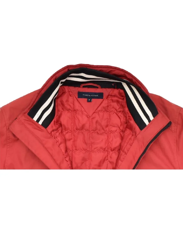 tommy-hilfiger-mens-windbreaker-jacket-uk-38-medium-red-polyester