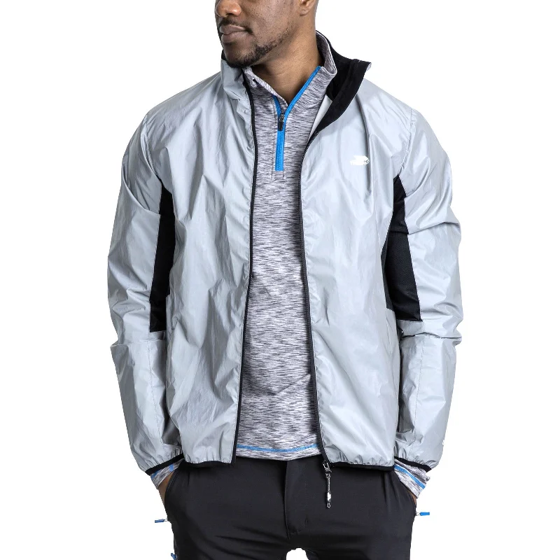 Trespass Mens Zig Reflective Water Resistant Jacket - Silver