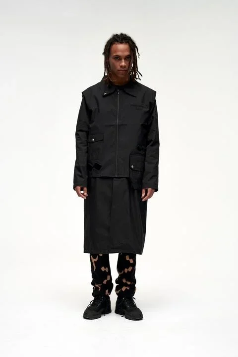 Coat Vest 2 Piece - Black