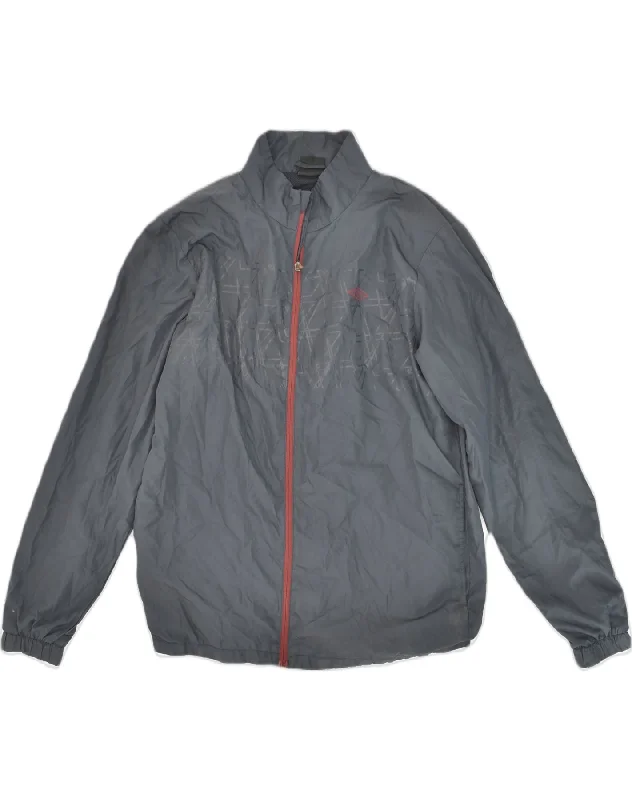 UMBRO Mens Slim Rain Jacket UK 40 Large Grey Polyester