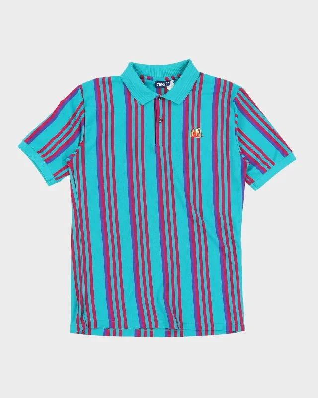 Vintage 90s McDonalds Striped Uniform Polo Shirt - M