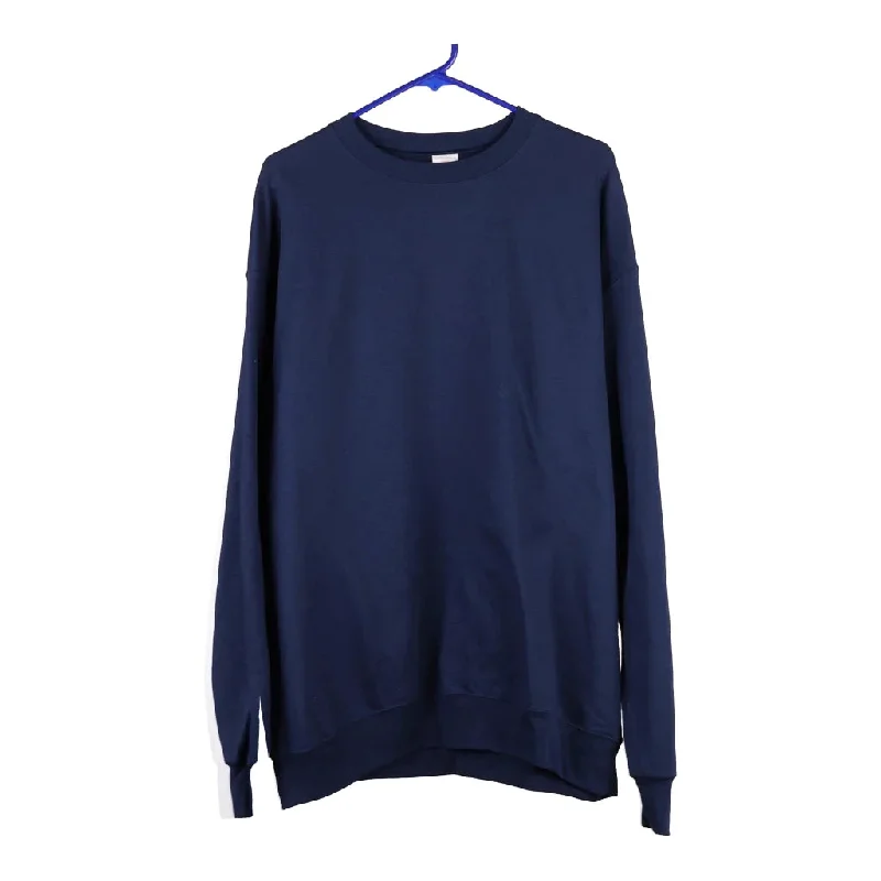 Hanes Sweatshirt - XL Navy Cotton Blend