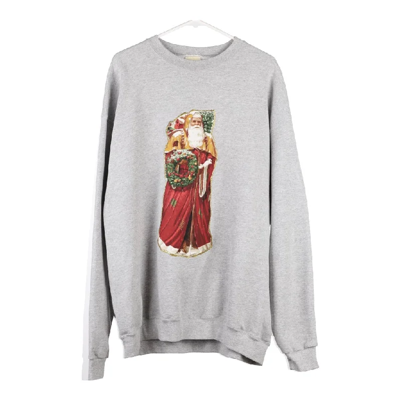 Lee Christmas Sweatshirt - XL Grey Cotton