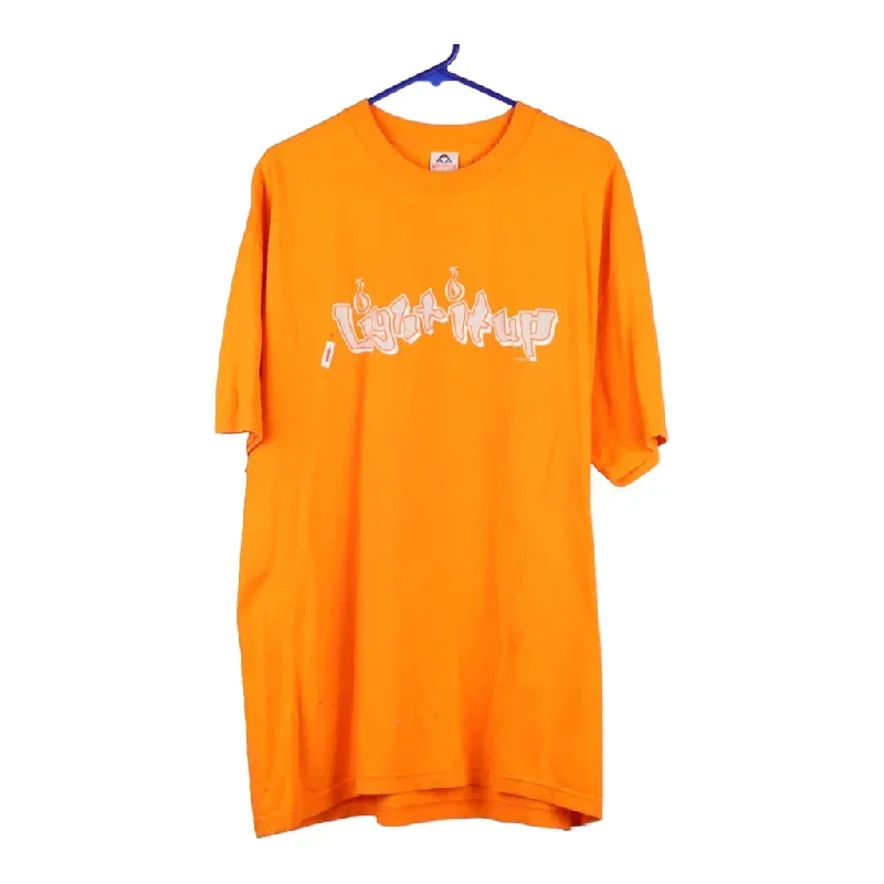 Light it Up Alstyle T-Shirt - XL Orange Cotton