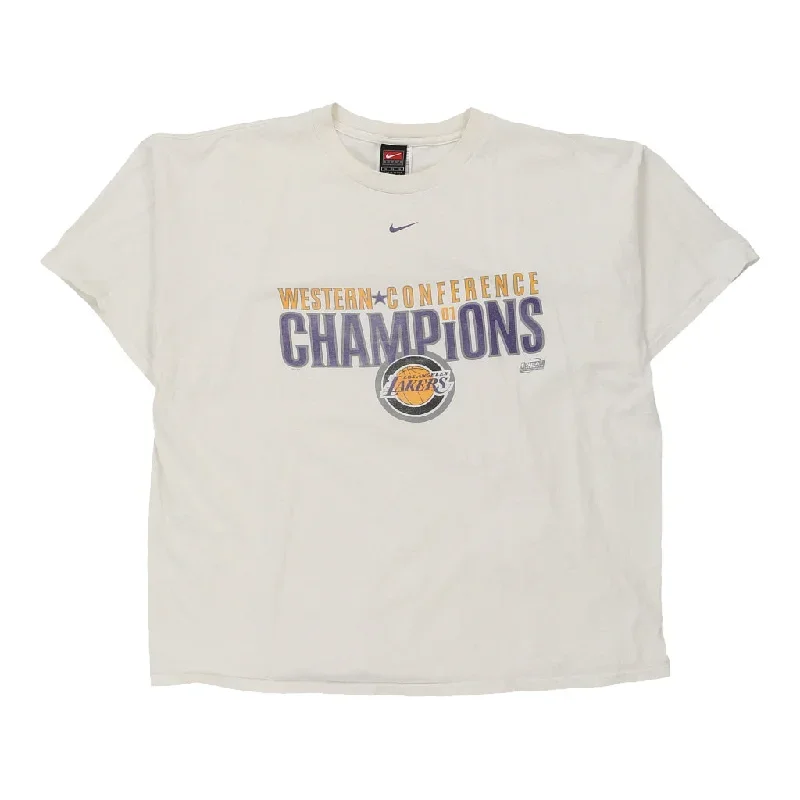 Los Angeles Lakers Nike NBA T-Shirt - XL White Cotton