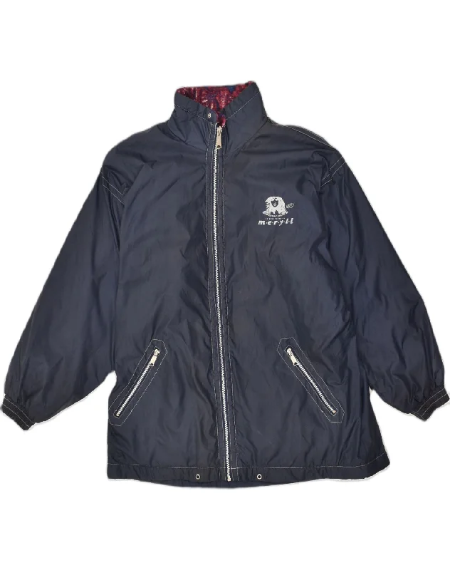 VINTAGE Mens Rain Jacket UK 44 2XL Navy Blue