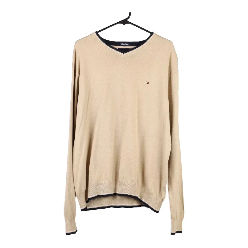 Tommy Hilfiger Jumper - Large Beige Cotton