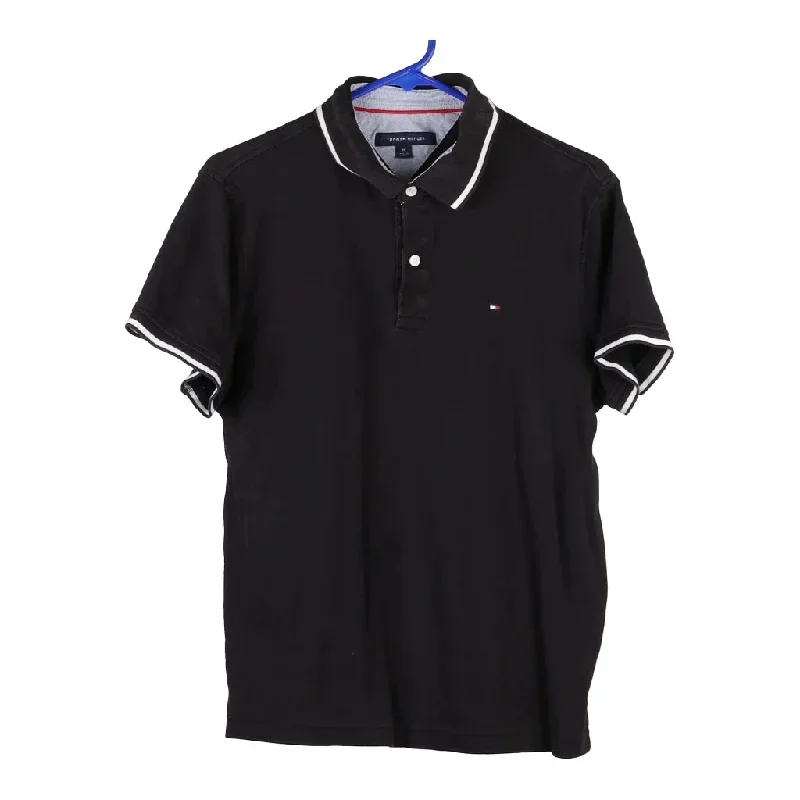 Tommy Hilfiger Polo Shirt - Medium Black Cotton