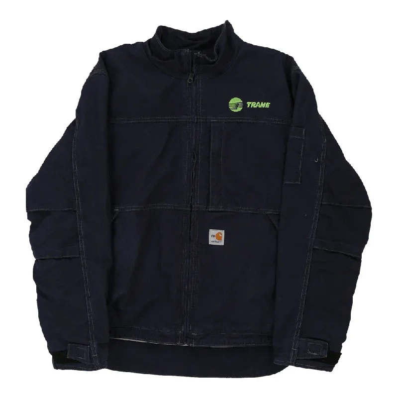 Trane Carhartt Jacket - Large Navy Cotton Blend