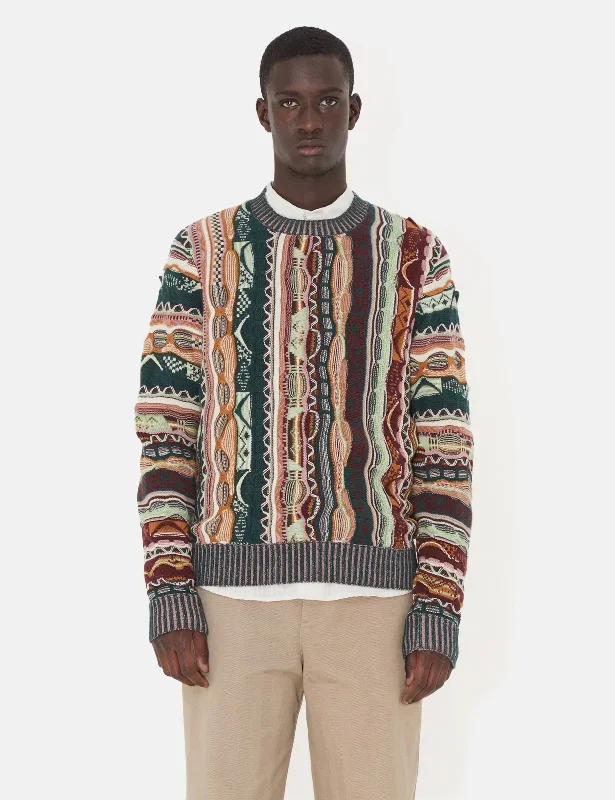 Wood Wood Beckett Coogi Knit Jumper - Beige Multi