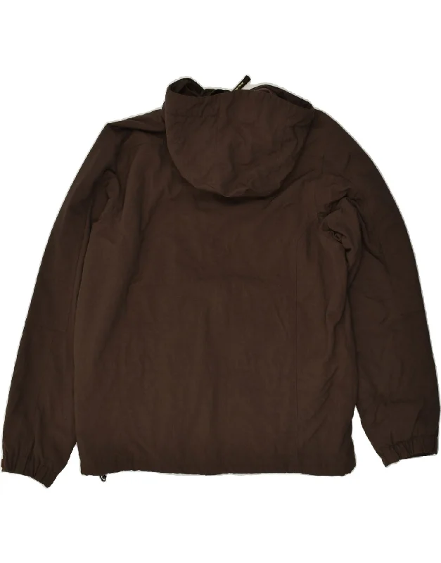 woolrich-mens-hooded-windbreaker-jacket-uk-40-large-brown-nylon