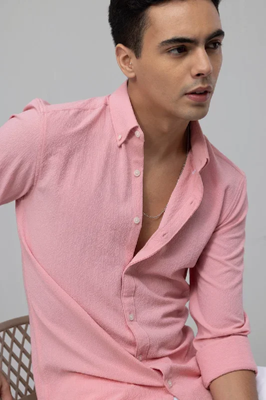 Wrinkle Crush Pink Shirt